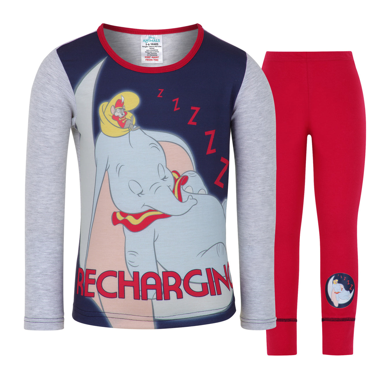 Girls Pyjamas - Disney Dumbo Recharging Set