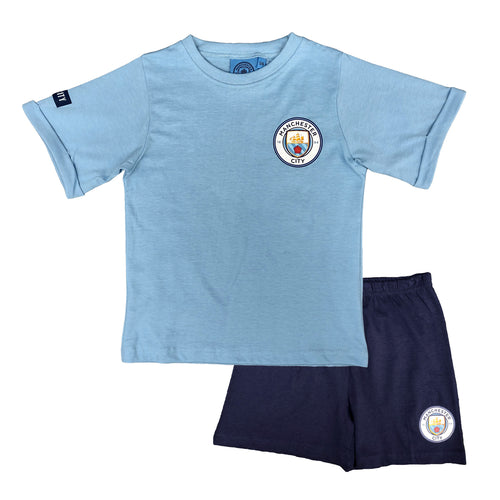 Kids Manchester City Football Club Short Pyjamas Set