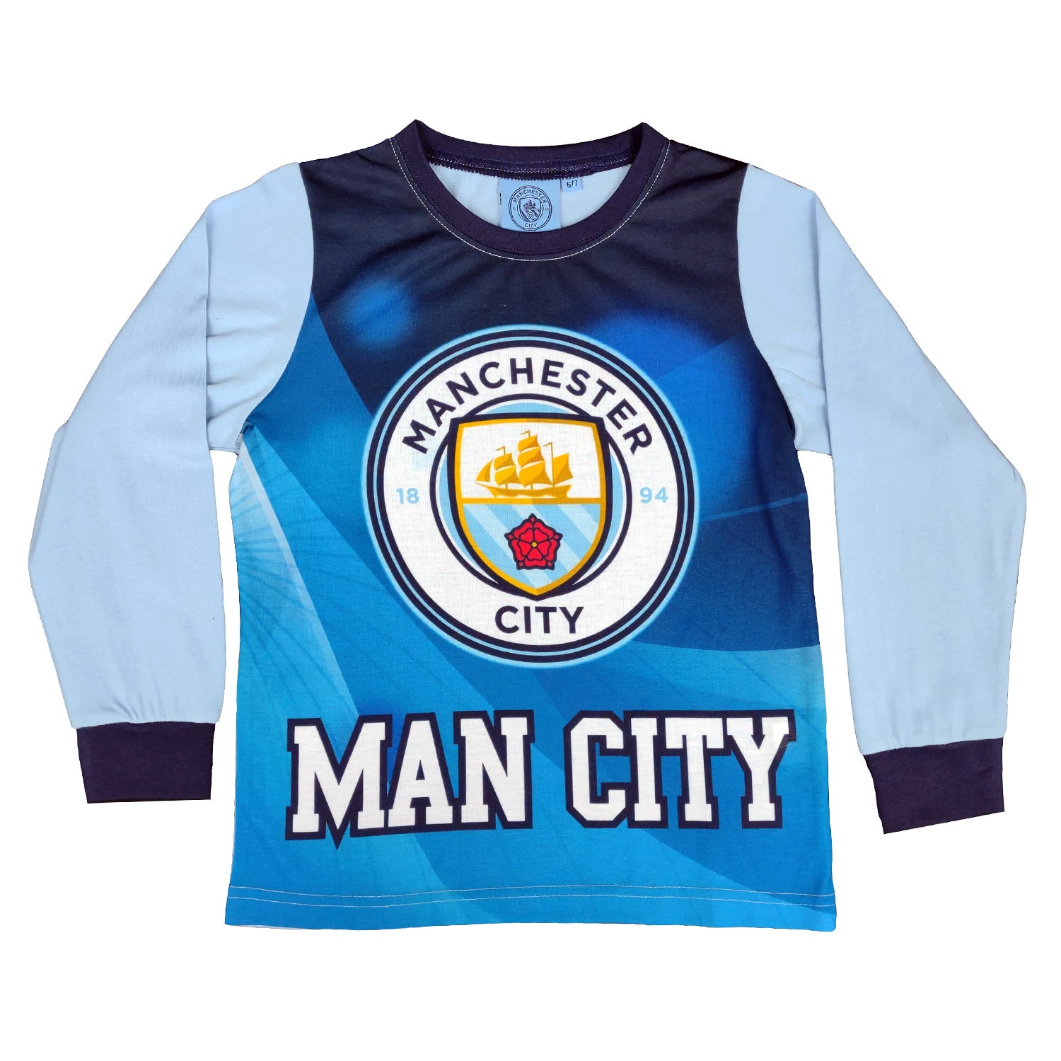 Manchester City Long Sleeve Pyjamas Set Top