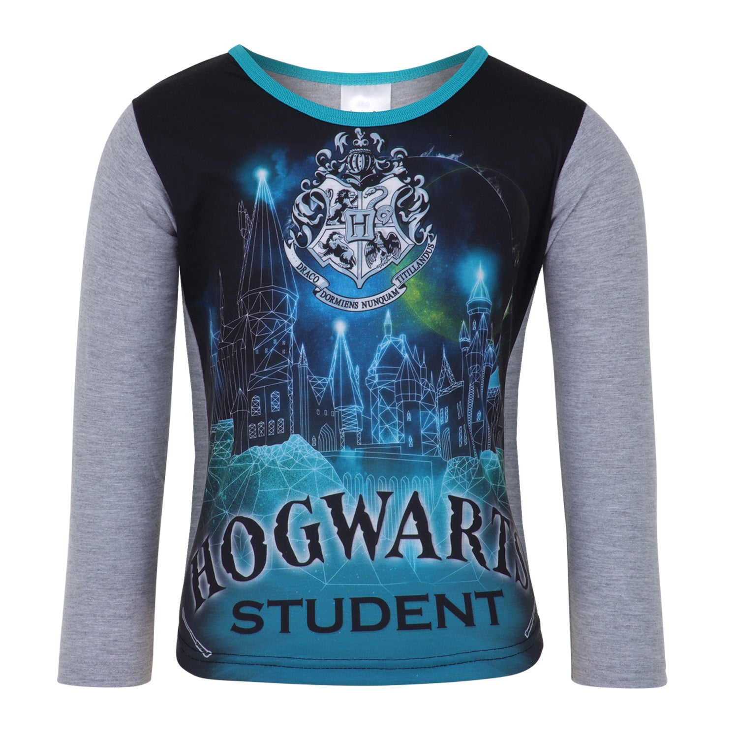 Girls Harry Potter Hogwarts Student Pyjama Set Top 