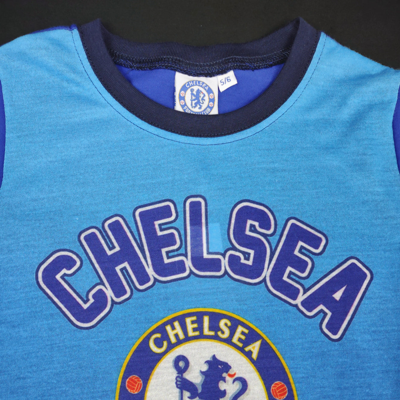 Kids Chelsea FC Long Sleeve Pyjamas Set Top Detail