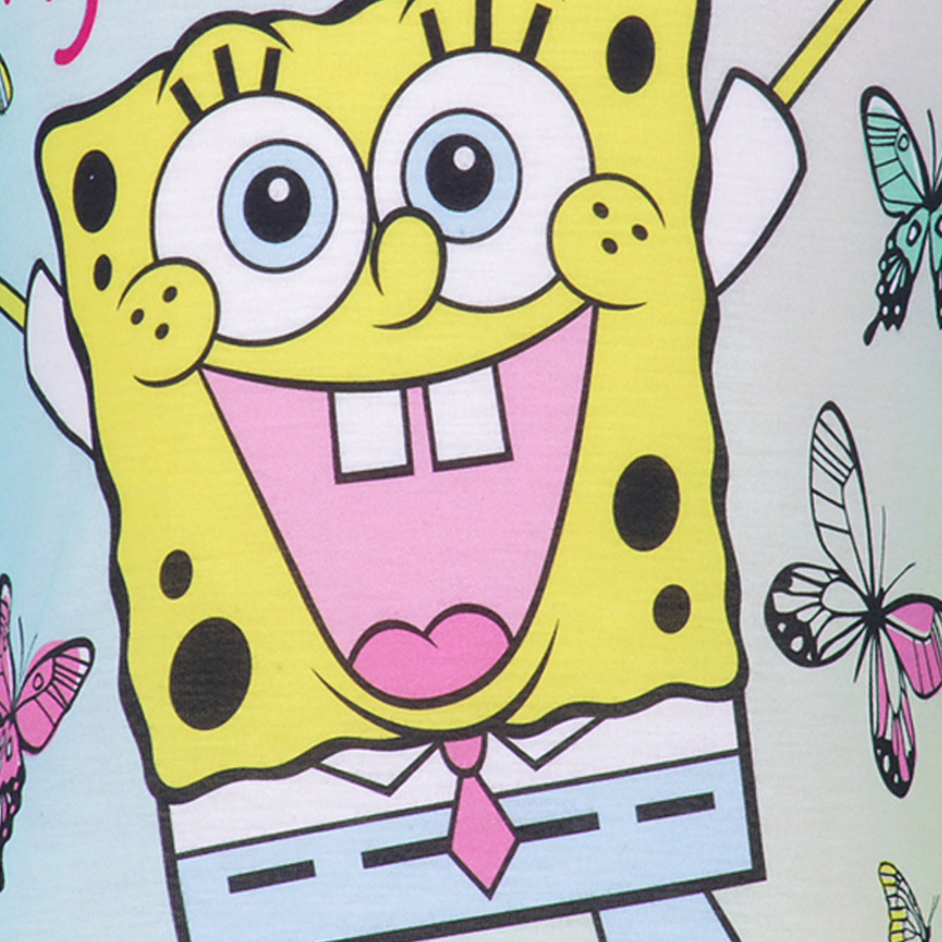 Girls SpongeBob Flutter By Pyjamas Set Top Detail