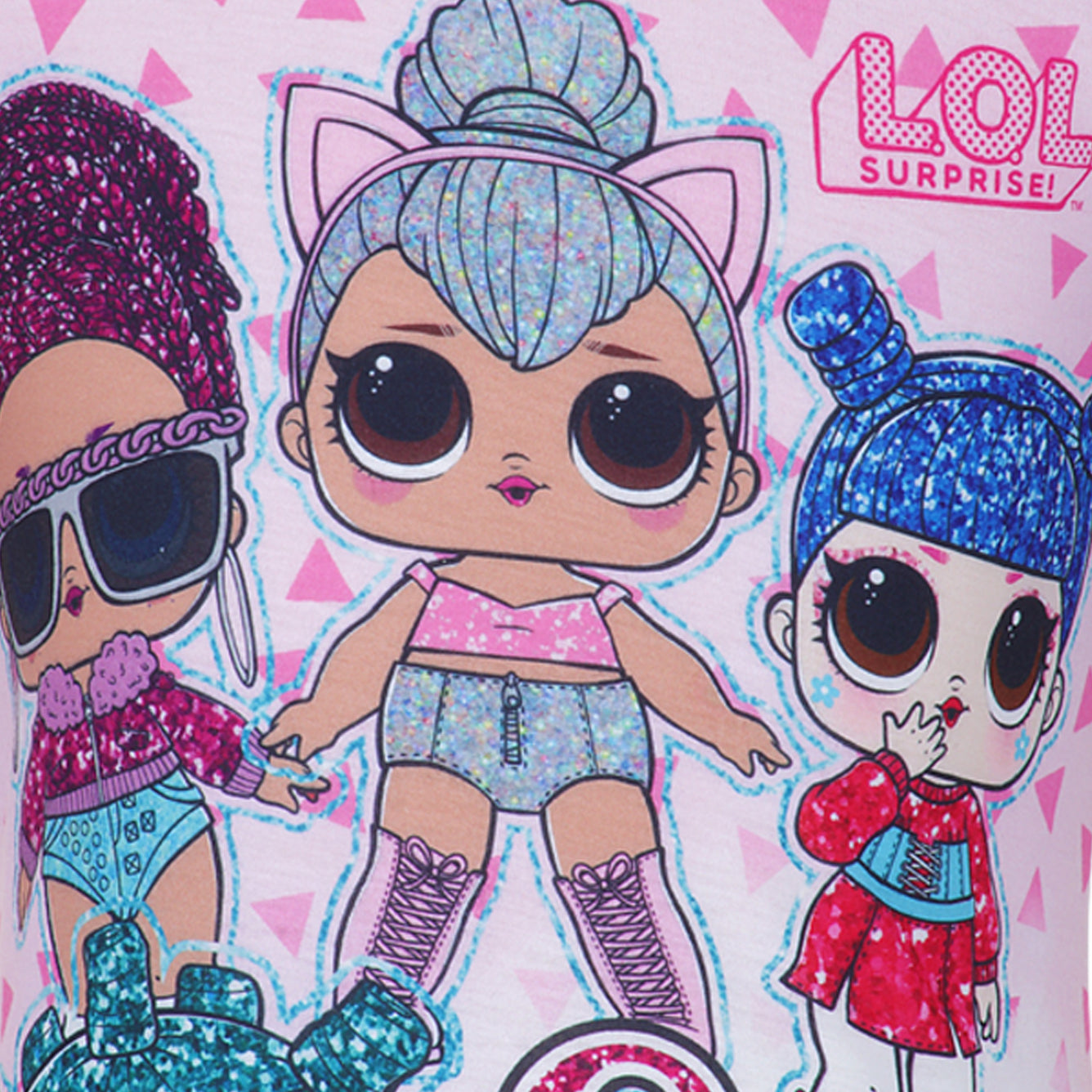 Girls L.O.L. Surprise! Shine Like a Diamond Pyjamas Set Top Detail