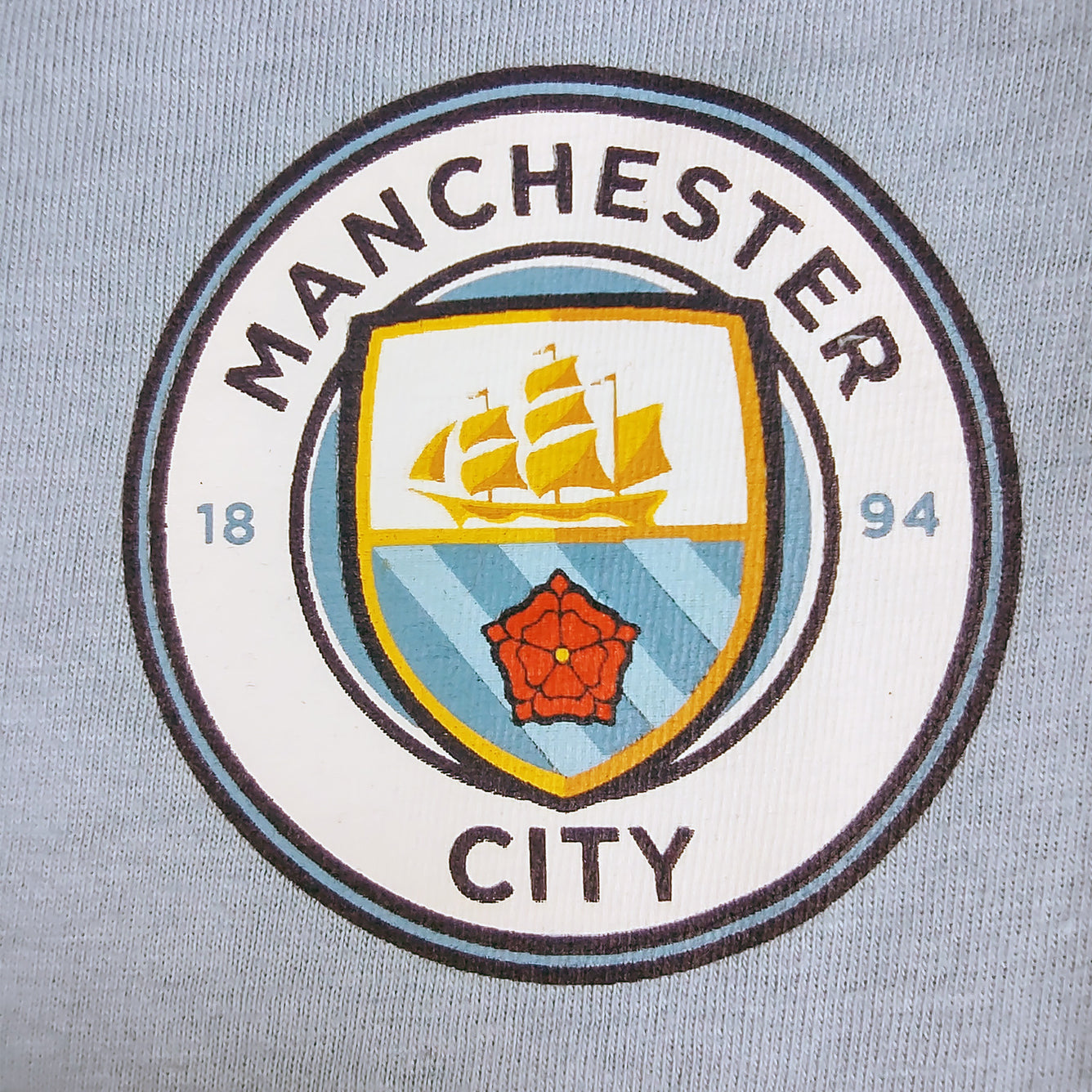 Kids Manchester City Football Club Short Pyjamas Set Top Image