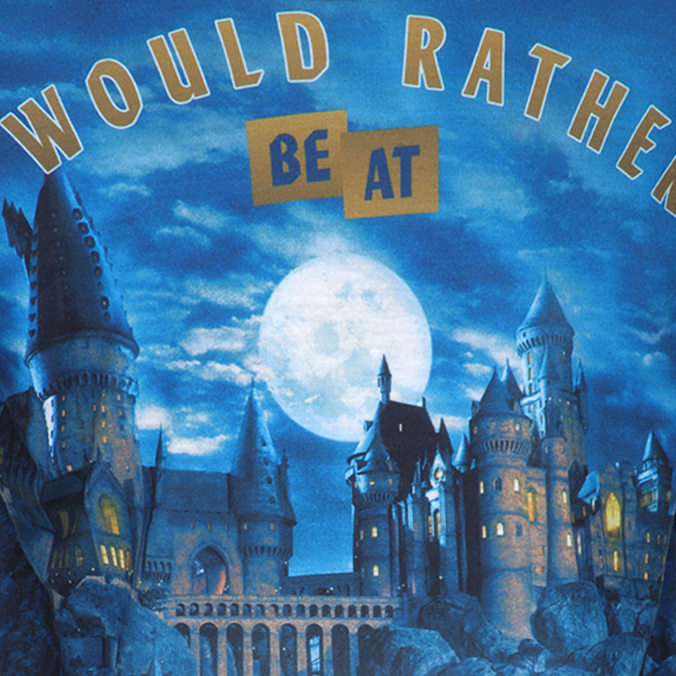 Girls Harry Potter Rather Be At Hogwarts Pyjamas Set top detail