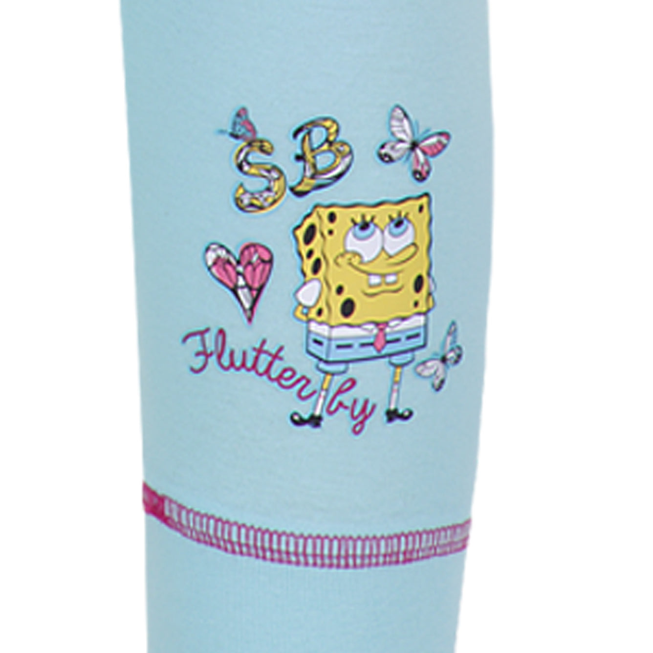 Girls SpongeBob Flutter By Pyjamas Set Leggings Detail