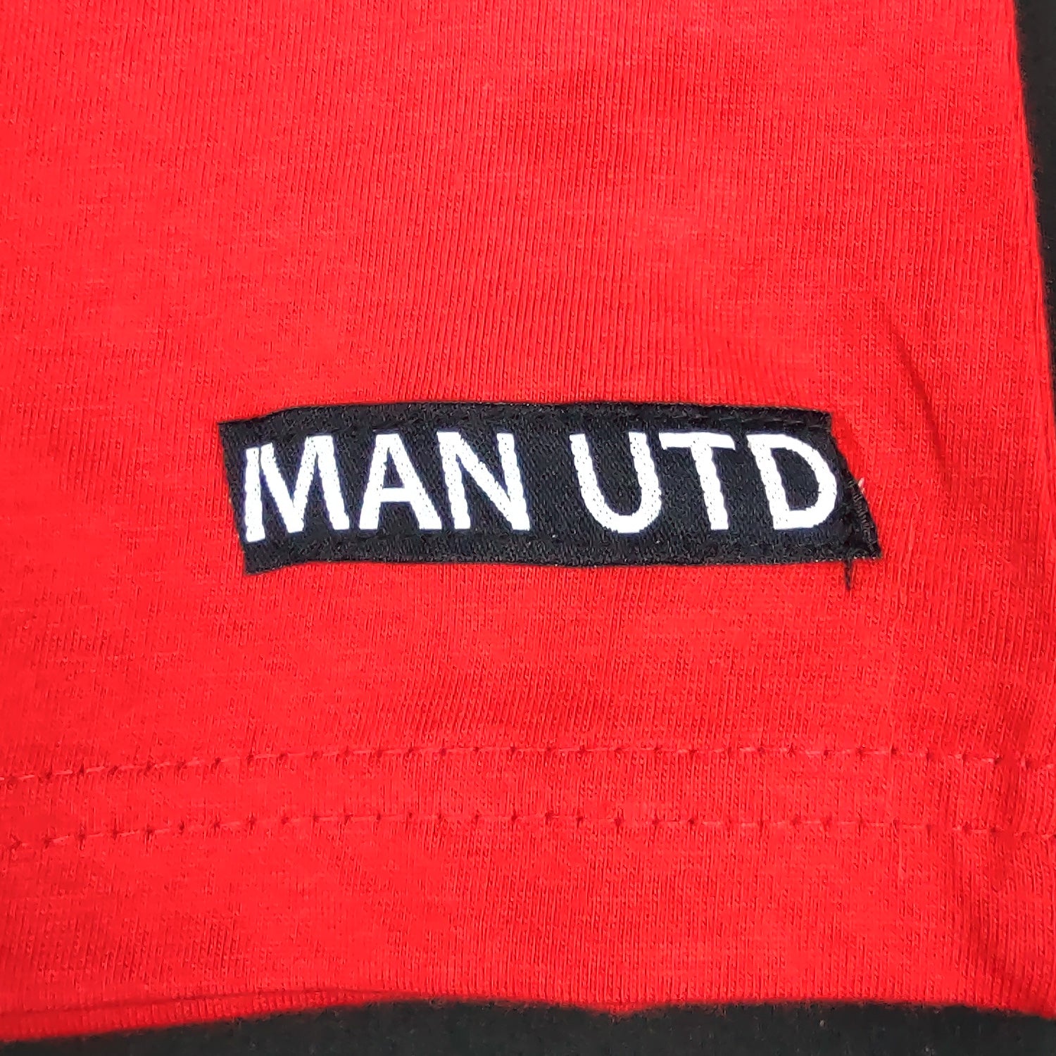 Kids Manchester United Short Pyjamas Official Set arm label