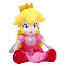 Load image into Gallery viewer, Princess Peach Plush Soft Cuddly Toy Sitting
