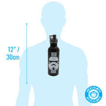 Load image into Gallery viewer, Star Wars Stormtrooper Metal Canteen Drinks Bottle 700ml size chart
