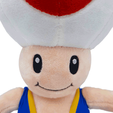 Load image into Gallery viewer, Toad Plush Soft Toy Super Mario Face Closeup
