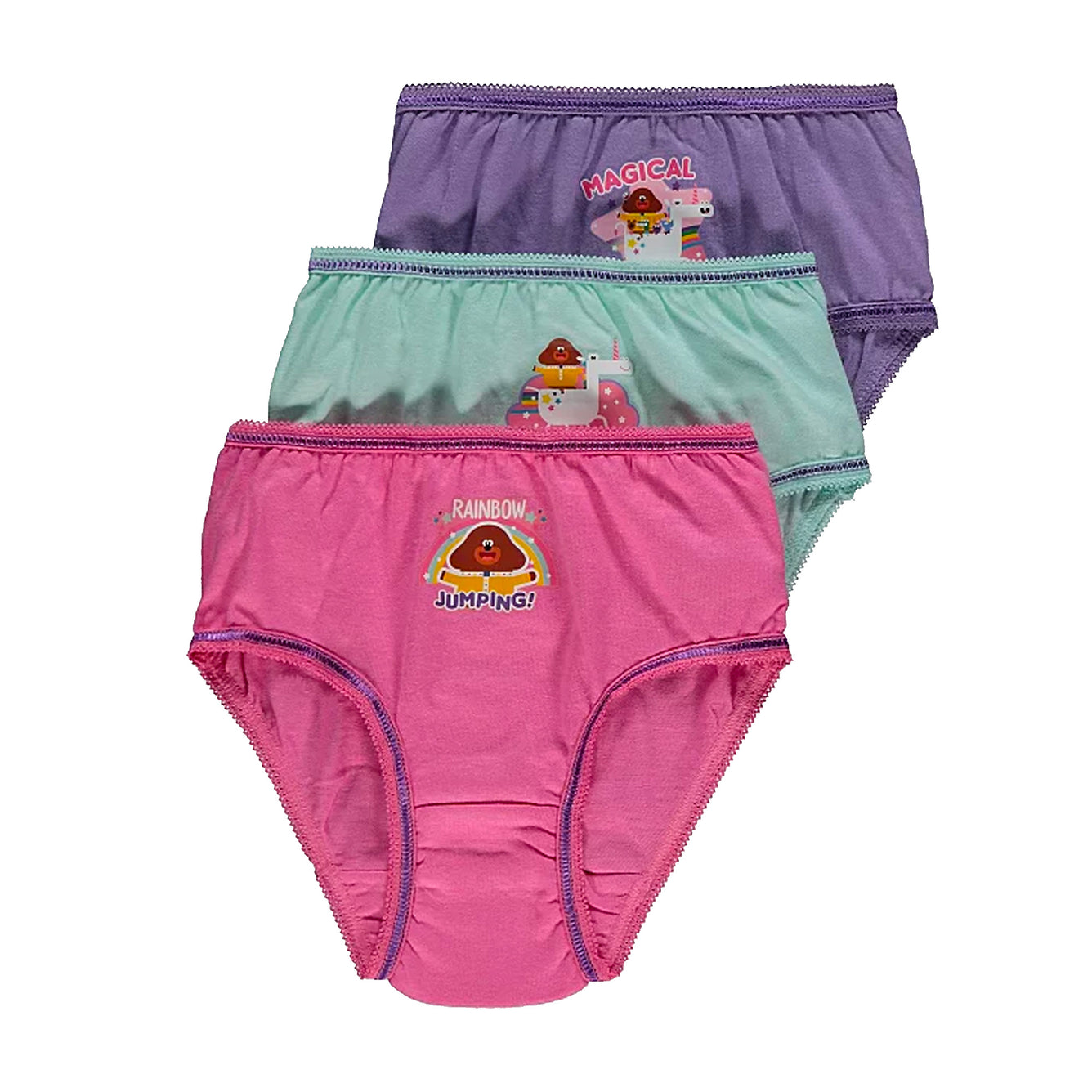 Hey Duggee Girls Underwear Knickers Pants 3 Pack Sizes 18 months to 5 Years pack