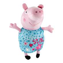 Load image into Gallery viewer, Peppa Pig Soft Plush Cuddly Toy 12&quot; / 30cm Tall - Peppa Pig Super Star Front View
