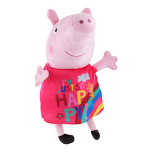 Load image into Gallery viewer, Peppa Pig Soft Plush Cuddly Toy 12&quot; / 30cm Tall - Peppa Pig So Happy Front View
