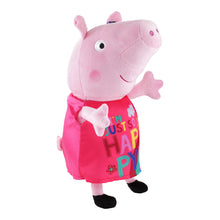 Load image into Gallery viewer, Peppa Pig Soft Plush Cuddly Toy 12&quot; / 30cm Tall - Peppa Pig So Happy Left View
