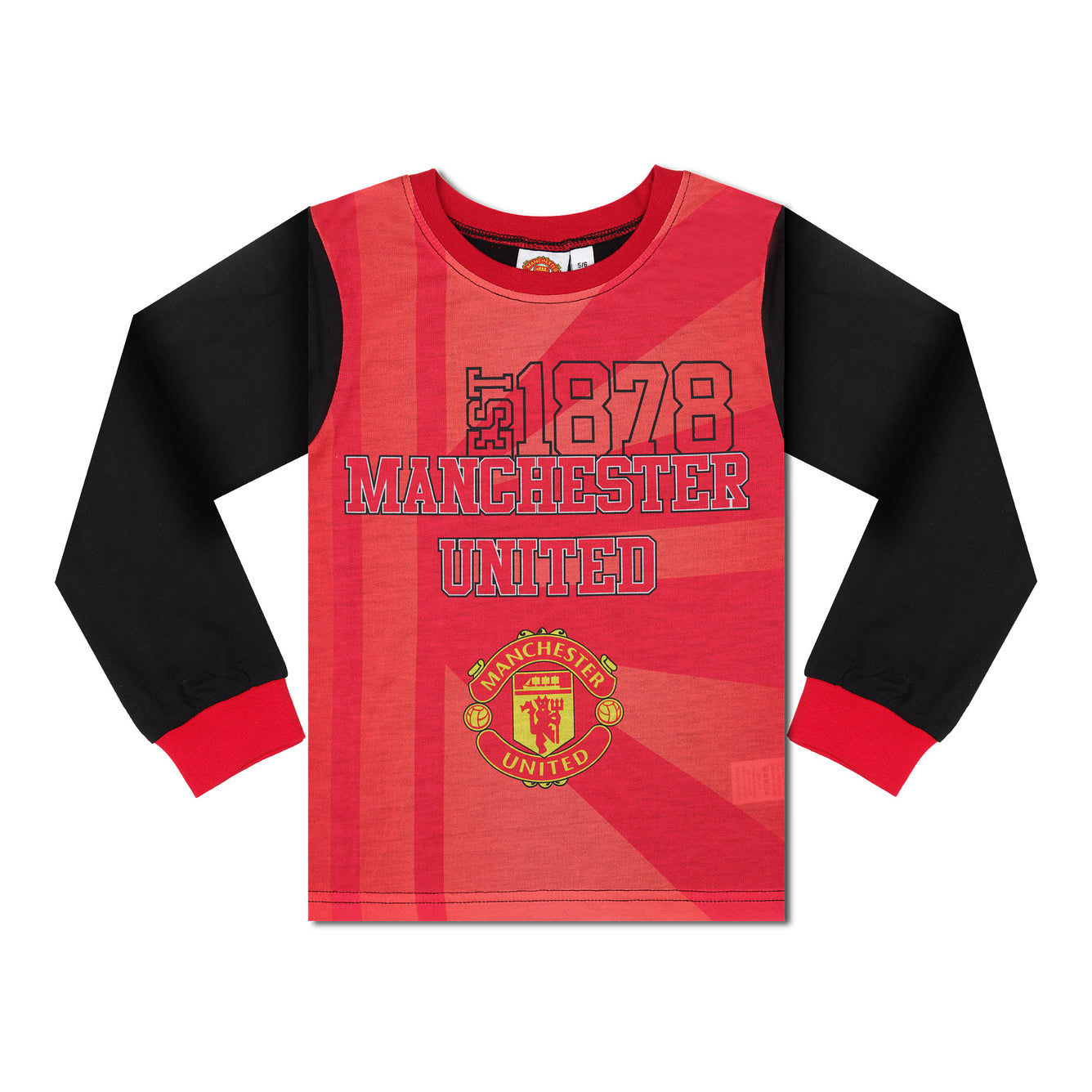 Manchester United FC Kids Pyjamas Set Top Flat