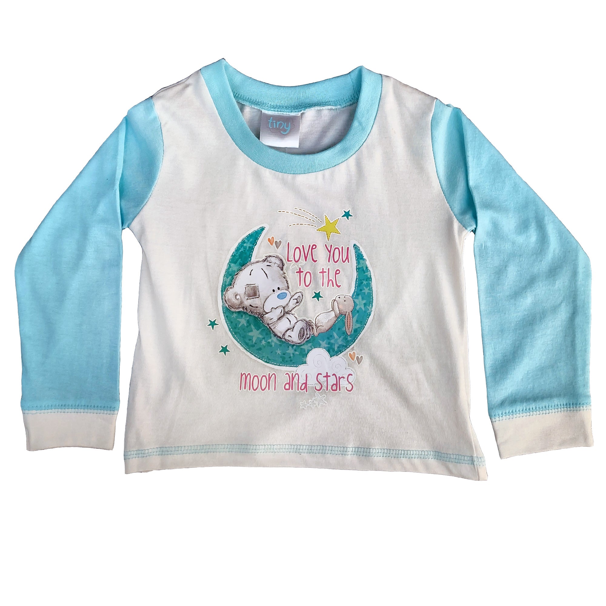 Tatty Teddy Baby Pyjamas - Love You To The Moon - 2 Piece Set- Sizes 6-24 Months top