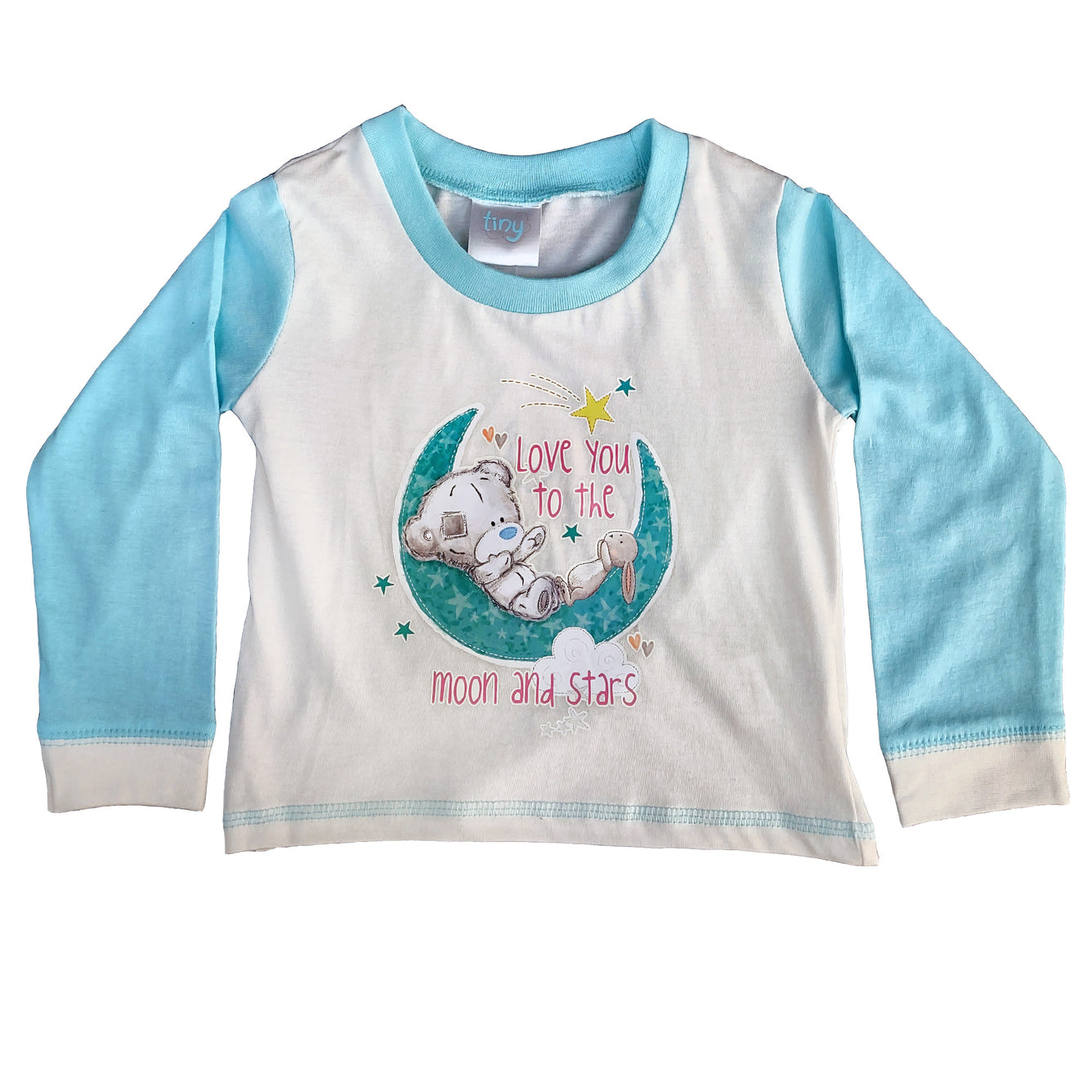 Tatty Teddy Baby Pyjamas - Love You To The Moon - 2 Piece Set- Sizes 6-24 Months top