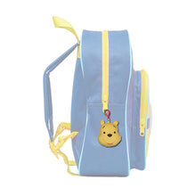 Load image into Gallery viewer, Winnie The Pooh 3 piece bag clip keyrings plush  showing winnie on a blue bag
