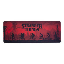 Load image into Gallery viewer, Stranger Things Logo Desk Gaming Mat on white background

