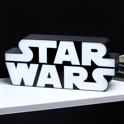 Star Wars Logo Light siting on white shelf