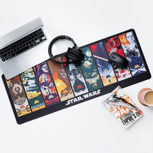 Load image into Gallery viewer, Star Wars Gaming Desk Mat on white desk with laptop and headphones
