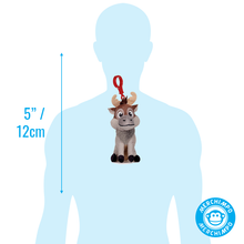 Load image into Gallery viewer, Frozen II Sven Soft Plush Bag Clip Keyring Actual Size
