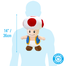 Load image into Gallery viewer, Toad Plush Actual Size
