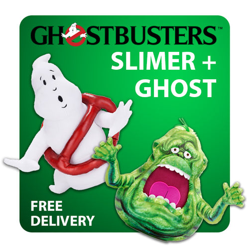 Official Ghostbusters Movie Plush Bundle Slimer and Ghost with Free Delivery